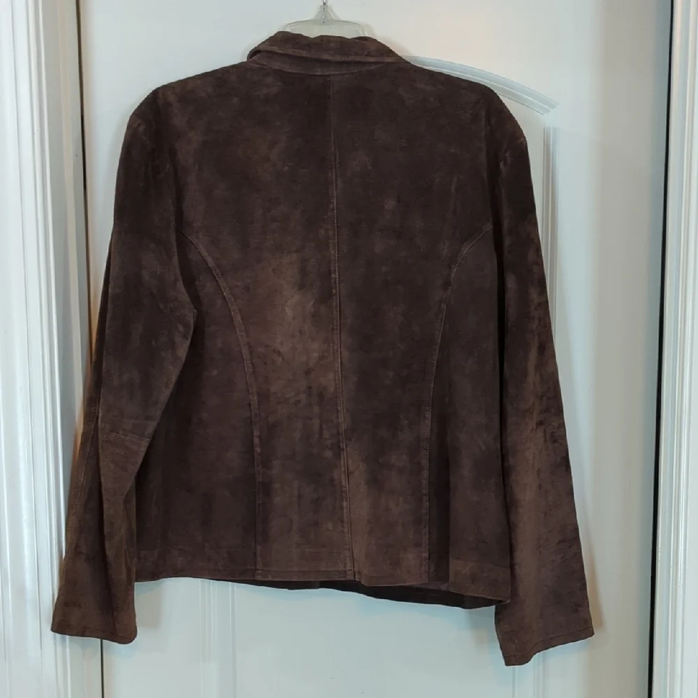 Brown Suede Women's Jacket - Picture 7 of 8